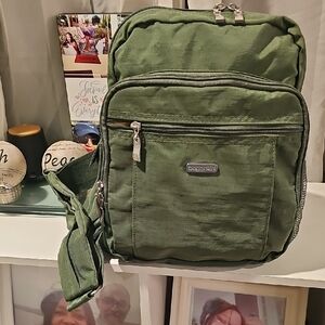 Baggallini Olive Green Everyday Crossbody Backpack with Theft-Proof Features